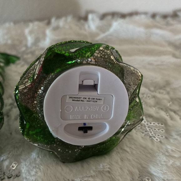 S/3 Illuminated Candy Cane Mercury Glass Trees by Valerie - Picture 7 of 8